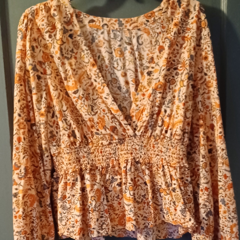 Floral Print Long Sleeve Top